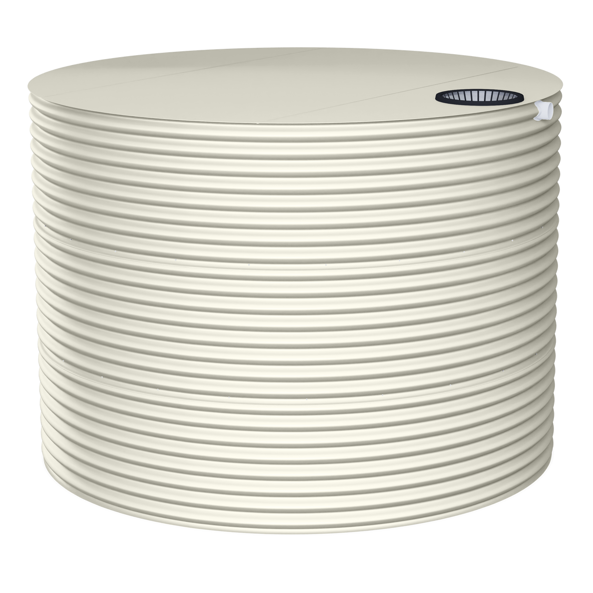 ccwt round water tank in colorbond surfmist