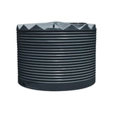 low-profile 5000 litre rainwater tank in poly deep ocean finish
